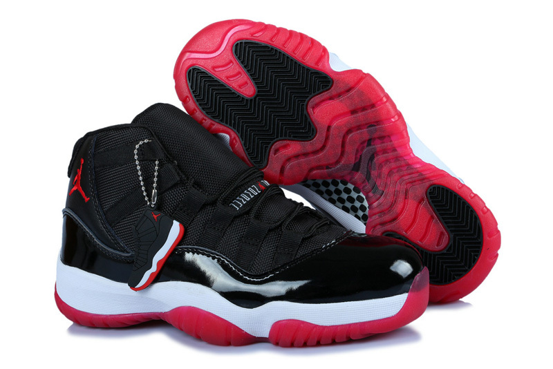Air Jordan 11 Women Shoes Black/Blue/Red Online
